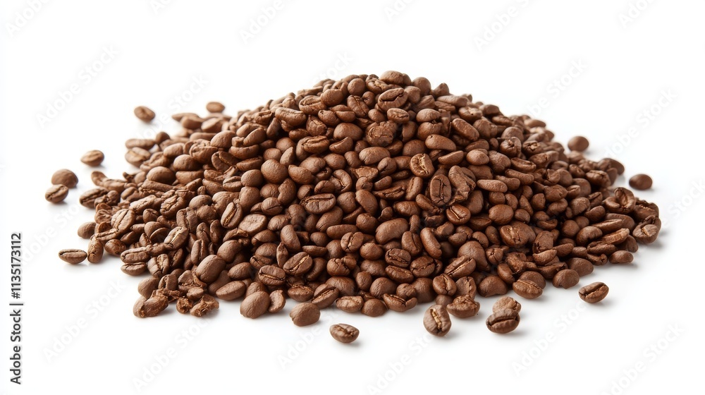 Coffee with milk with roasted beans and ground beans. Coffee with milk with roasted beans and ground beans.
