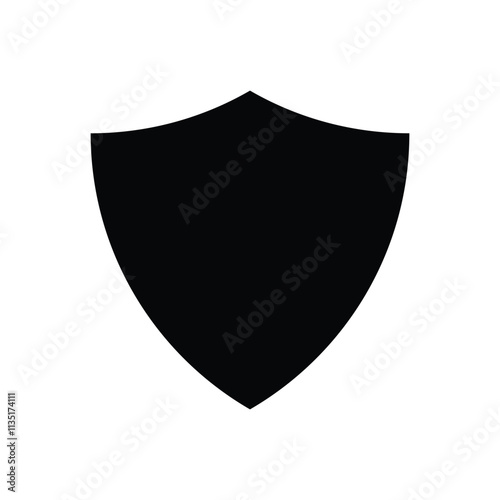 Shield Icon. Vector icon of shield and security. Protection, defense symbol.