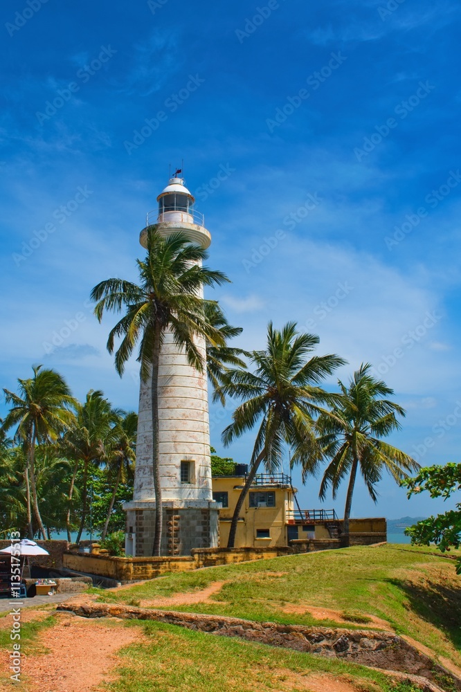 Lighthouse in Galle dutch fort, Sri Lanka coast Lighthouse in Galle dutch fort, Sri Lanka coast