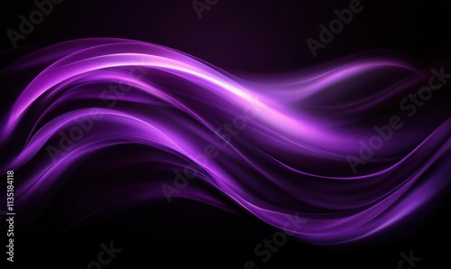 Wallpaper Mural Abstract Purple Light Wave Torontodigital.ca