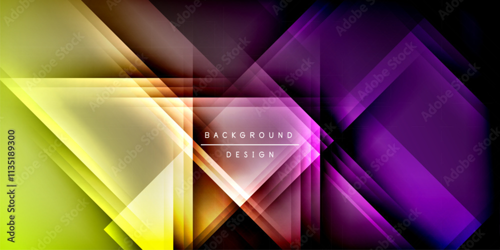 Fototapeta premium Expressive poster with shadow lines. Features technology, minimalist, and business themes, bright vibrant color schemes