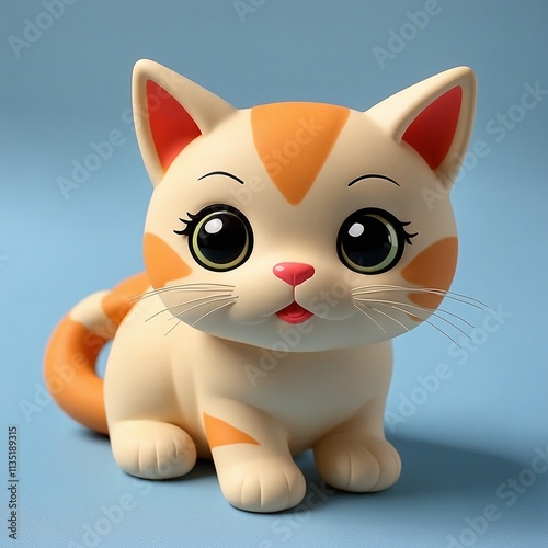 cat with rubber texture