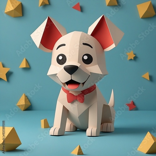 dog paper art