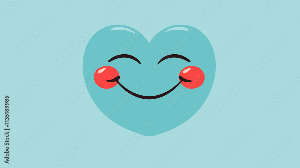 Smiley Emoticon with Kissable Lips Vector Illustration Smiley Emoticon with Kissable Lips Vector Illustration