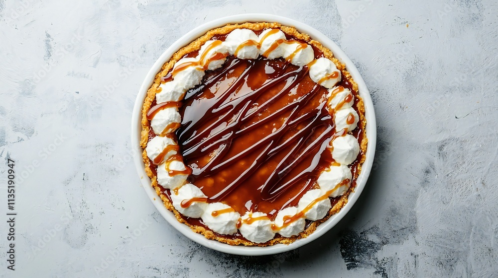 Delicious Caramel Cream Pie Dessert Sweet Treat Thanksgiving Food Delicious Caramel Cream Pie Dessert Sweet Treat Thanksgiving Food