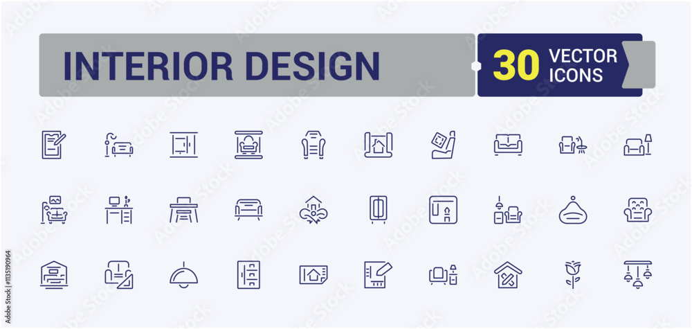 Interior Design line icons set. Contains such icons as reform, industrial, roller, modern, living, flooring, professional and more. Thin UI icon design. Editable stroke. Interior Design line icons set. Contains such icons as reform, industrial, roller, modern, living, flooring, professional and more. Thin UI icon design. Editable stroke.