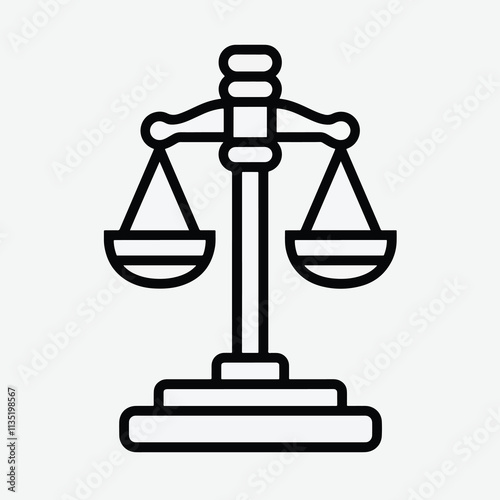 2D impeach web icon in line style