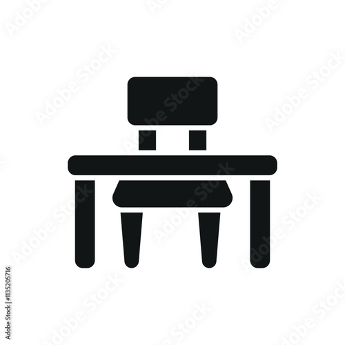Desk Icon is a sleek and modern design perfect for office furniture stores, workspace apps, and productivity projects