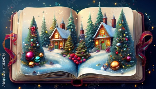 Wallpaper Mural 크리스마스 휴가 장면으로 가득 찬 일기 Torontodigital.ca