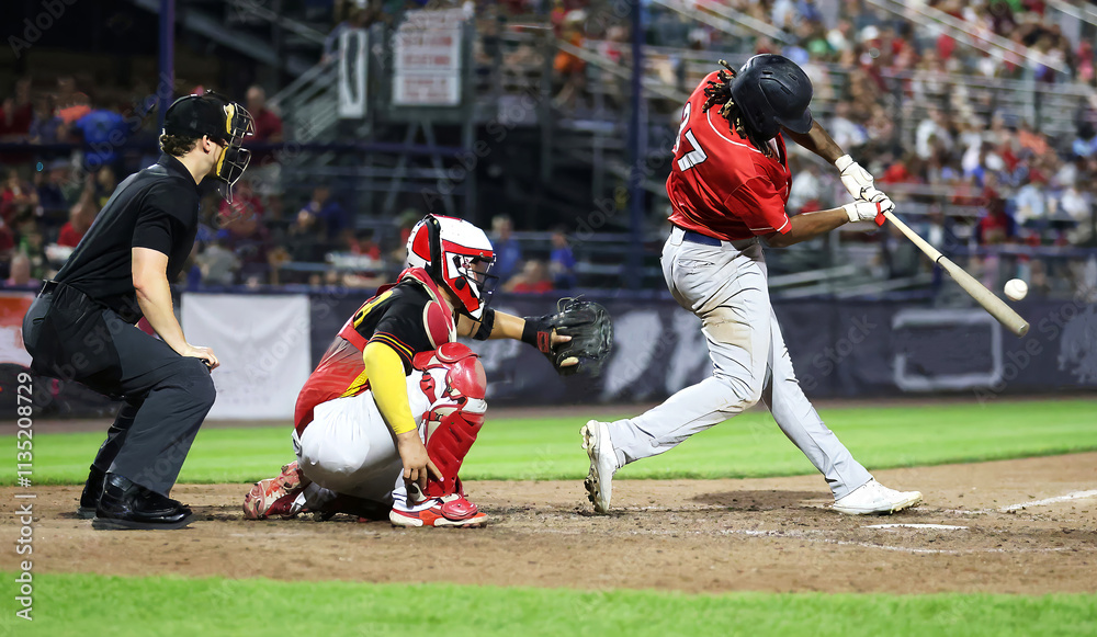 Obraz premium 3 baseball players