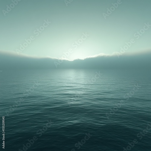 Wallpaper Mural Tranquil Ocean Horizon with Soft Misted Light Serene Seascape with Calm Waters and Misty Sky. Torontodigital.ca