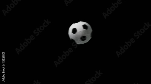 Soccer Ball - Three transition effects. A soccer ball bounces inside the screen. Three different animations. The clip is designated as a transition effect, for placing a sign or title.
