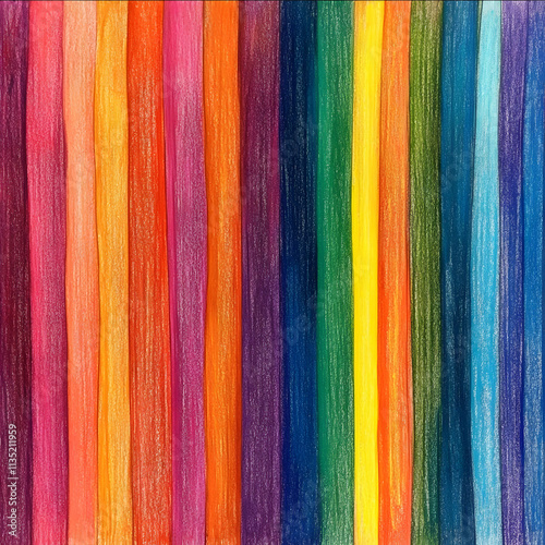 colored pencil vertical stripes bright summer colors