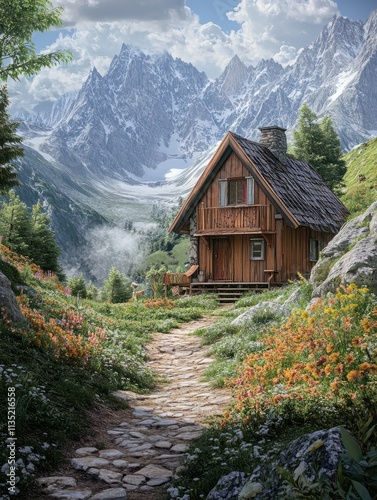 vacation cottage on mountain