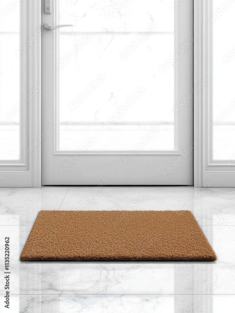 Fototapeta premium Cozy Doormat in Front of Commercial Door