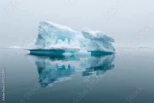 Iceberg concealing danger  exploring the hidden threat beneath the ocean s surface photo