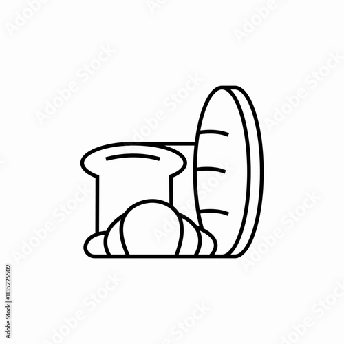 breads bakery icon sign vector