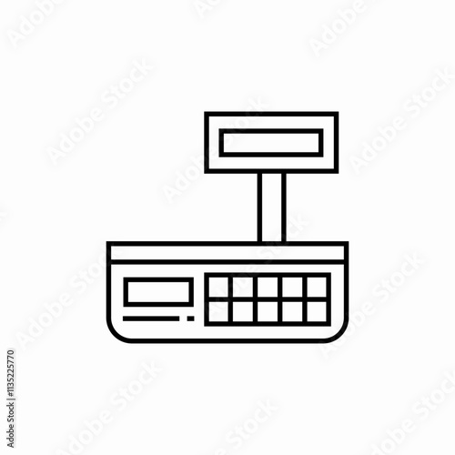 cash register machine icon sign vector