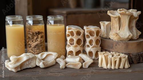 Studio Shot of Rich and Aromatic Bone Broth