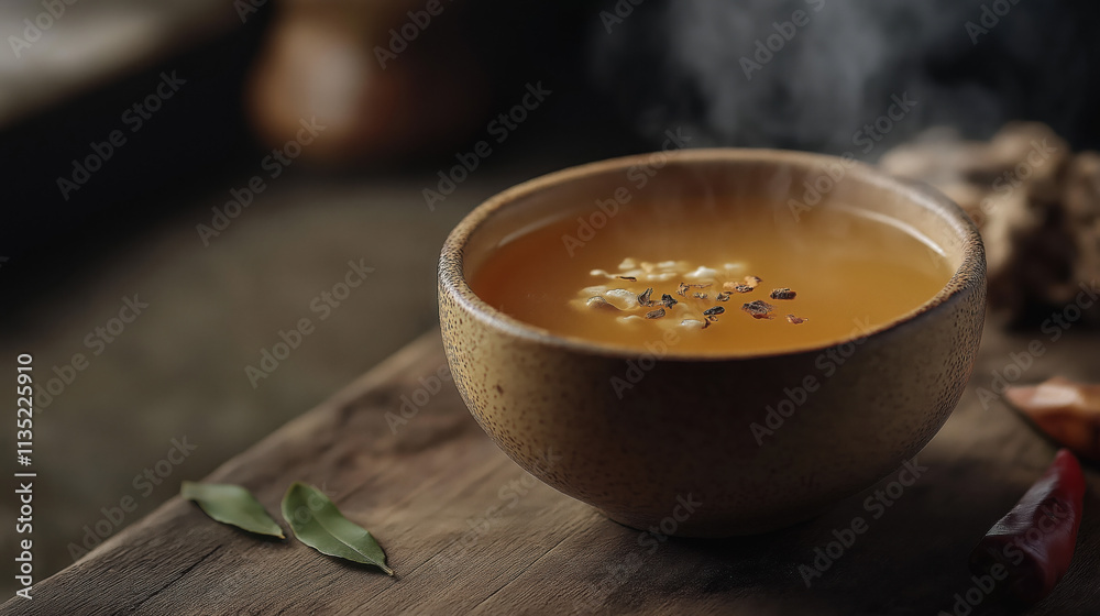 Studio Shot of Rich and Aromatic Bone Broth Studio Shot of Rich and Aromatic Bone Broth