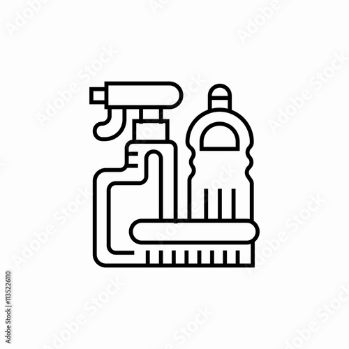 cleaning products icon sign vector