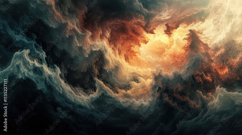 Abstract Cosmic Nebula Swirling Colors And Light Abstract Cosmic Nebula Swirling Colors And Light