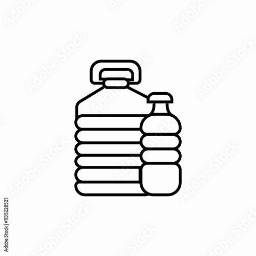 plastic bottles water icon sign vector