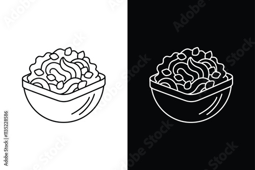 Mac-and-cheese icon flat icon vector on White Background Vector Art Illustration on white background.