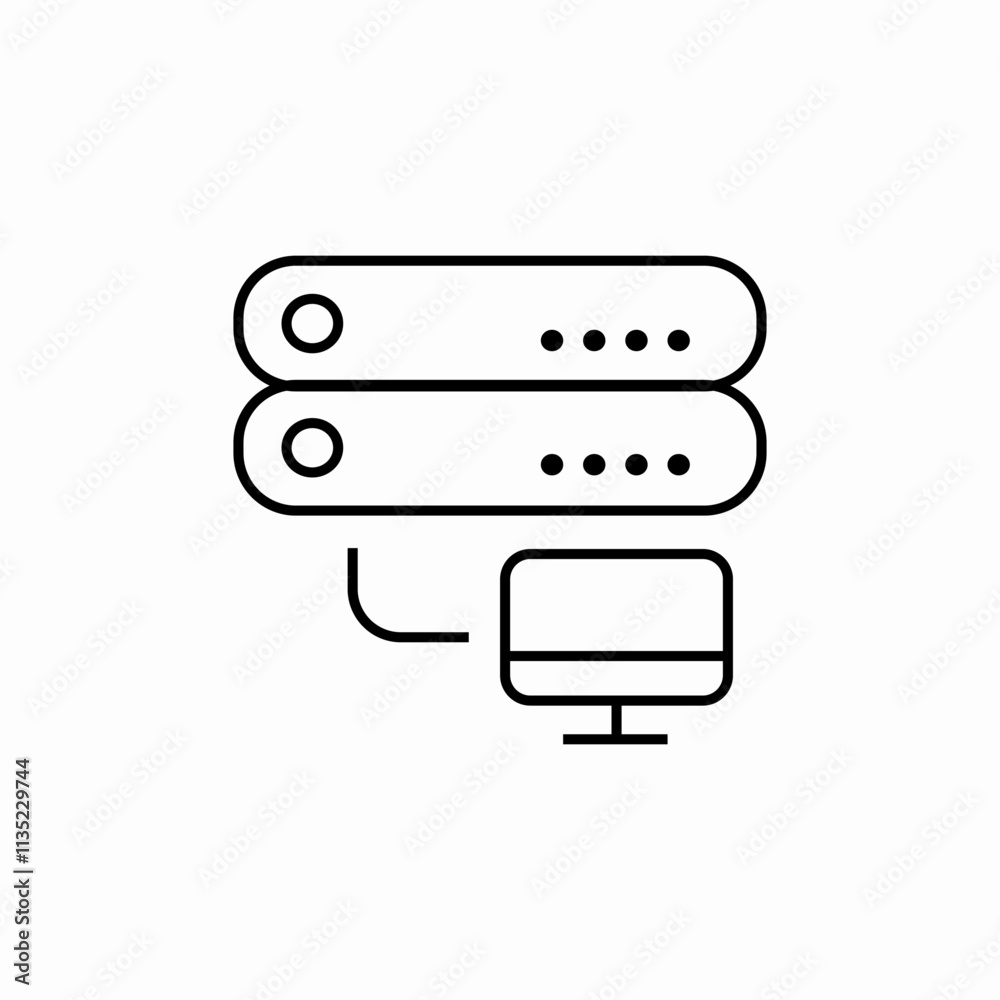 server to computer icon sign vector server to computer icon sign vector