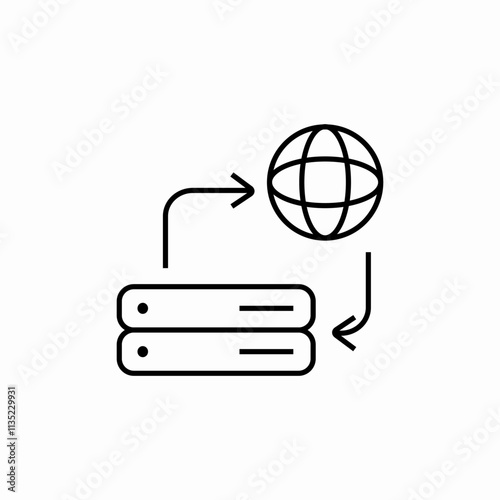 server web internet icon sign vector