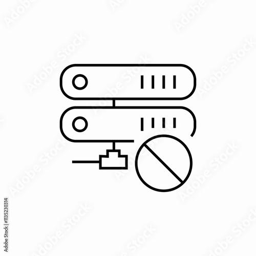 server non available icon sign vector