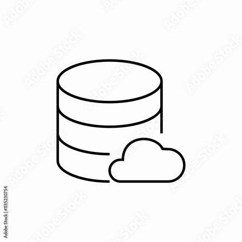sql data base cloud icon sign vector