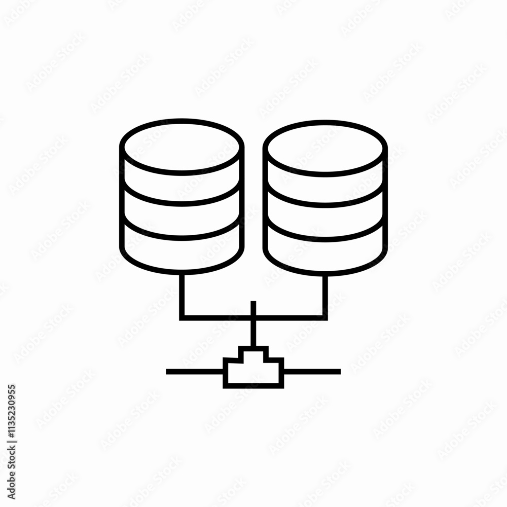 sql data base double icon sign vector sql data base double icon sign vector