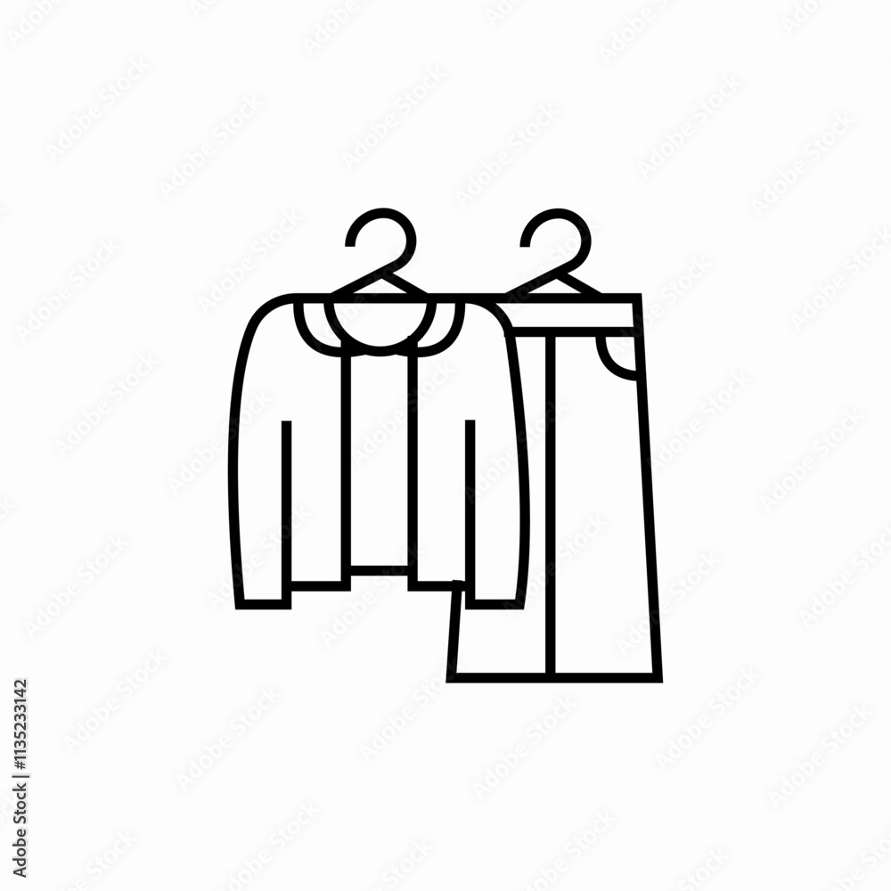 wardrobe cltohes icon sign vector