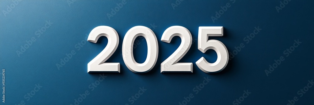 2025 New Year Background - White 2025 digits on a blue background symbolizing new beginnings, future planning, time, progress, and anticipation. 2025 New Year Background - White 2025 digits on a blue background symbolizing new beginnings, future planning, time, progress, and anticipation.