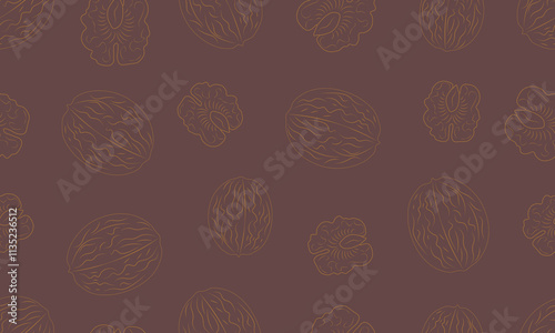 Linear pattern with stylized walnut