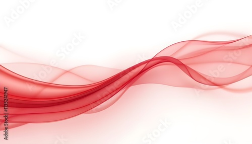 smooth red waves on white background