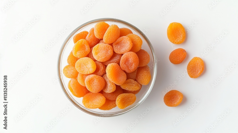 Flat Lay Composition Featuring a Bowl of Dried Apricots Perfect for Healthy Snack Promotion and Food Blogs Flat Lay Composition Featuring a Bowl of Dried Apricots Perfect for Healthy Snack Promotion and Food Blogs