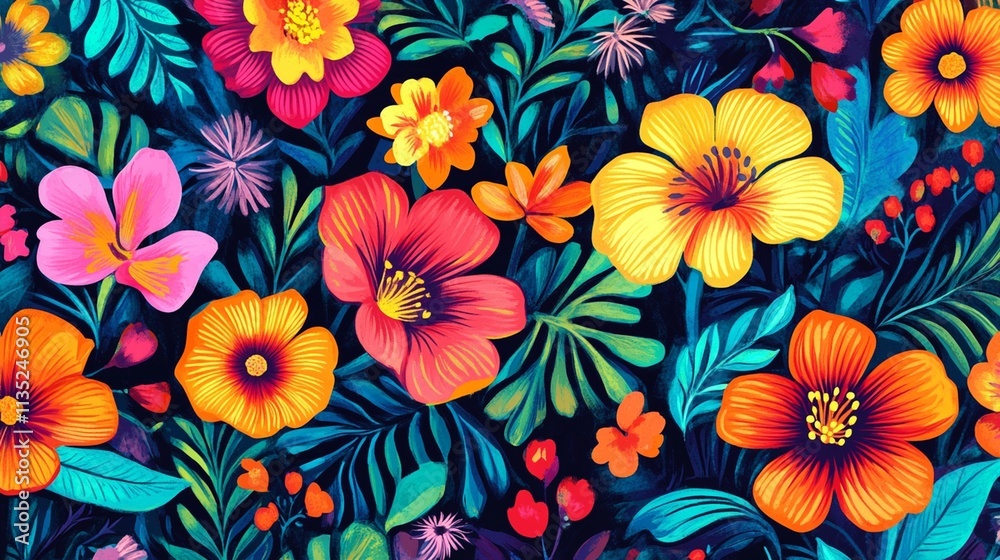 Beautiful Floral Pattern Design Suitable for Elegant Backgrounds and Textiles Beautiful Floral Pattern Design Suitable for Elegant Backgrounds and Textiles