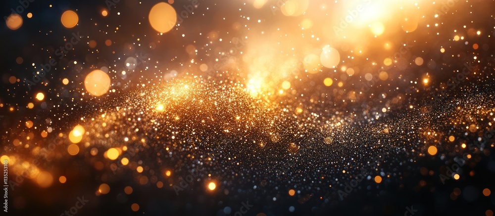 Sparkling golden and black glitter bokeh background. Sparkling golden and black glitter bokeh background.