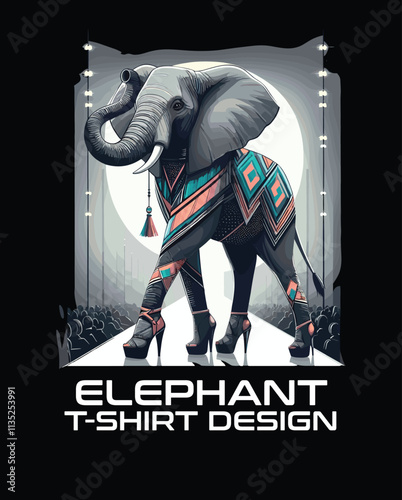 Elephant Vector T Shirt Design