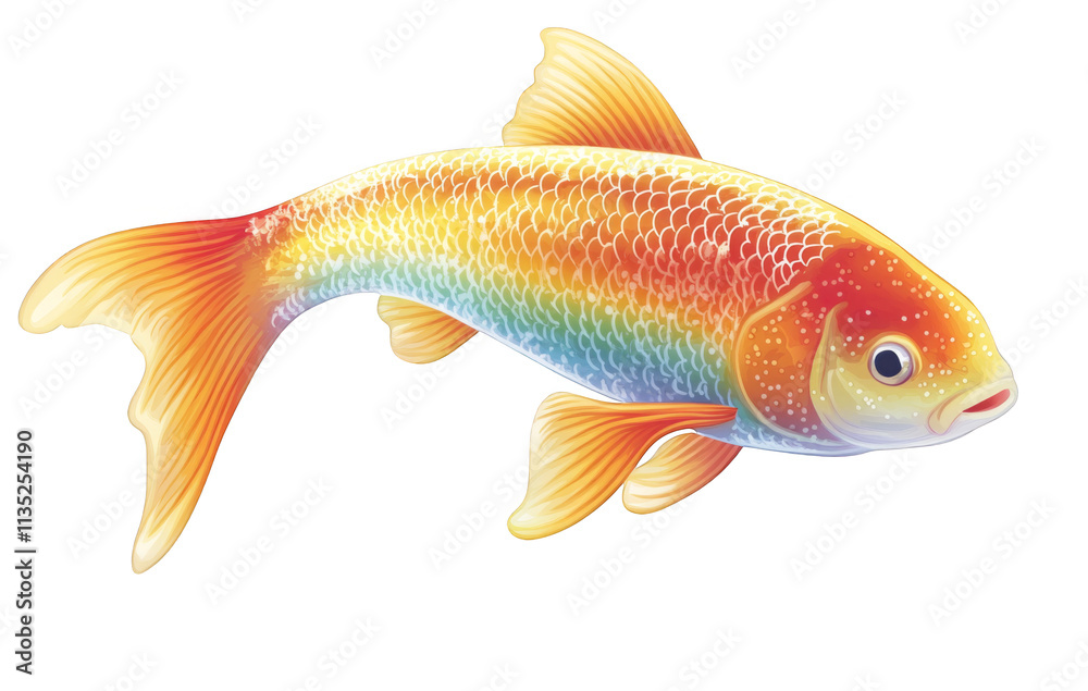 Fototapeta premium goldfish isolated on white