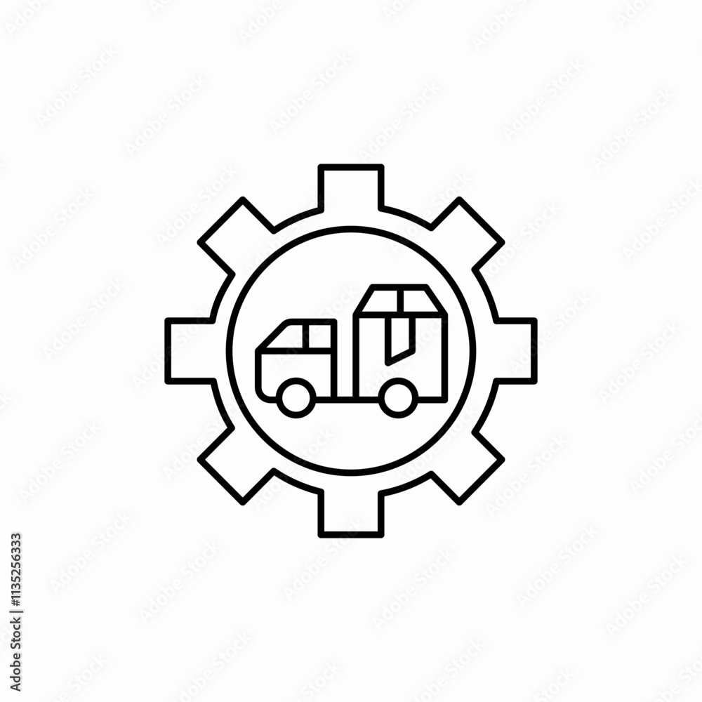 delivery configuration icon sign vector delivery configuration icon sign vector