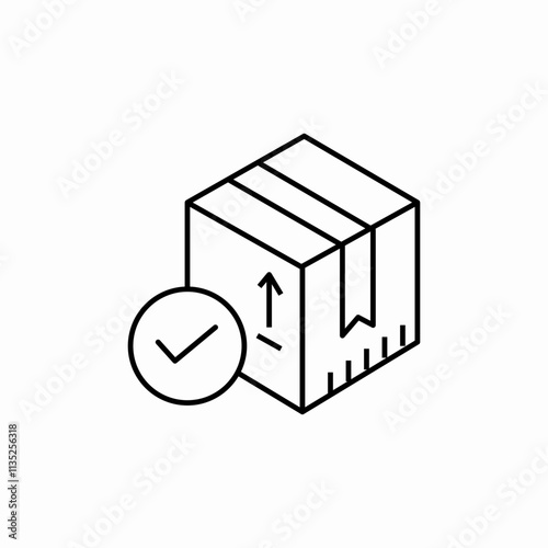 delivery check mark icon sign vector