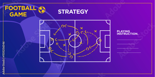 modern football game plan formation board. starting eleven illustration. Football graphic for soccer starting lineup squad, Soccer line up, Football starting XI.