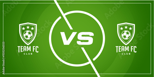 Soccer versus scoreboard background big match team template design. Sports vs match day for banner, poster, web. vector illustration