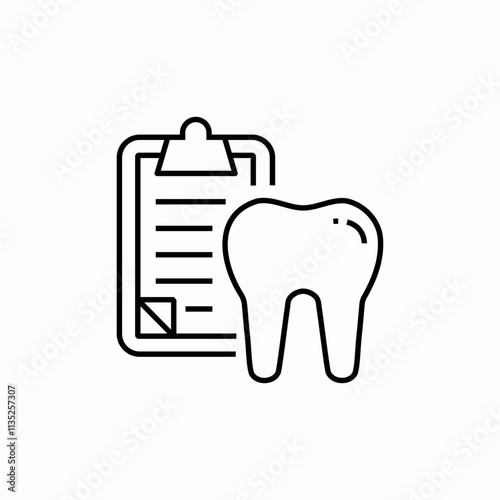 dentist documents icon sign vector