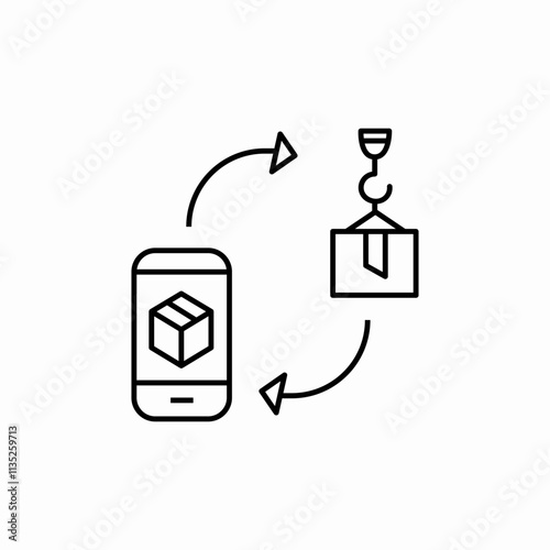 phone delivery tracking icon sign vector