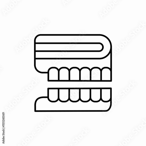 teeth gum icon sign vector