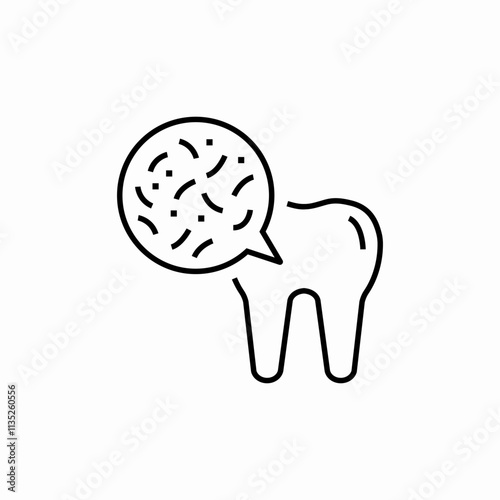 tooth bacteries icon sign vector
